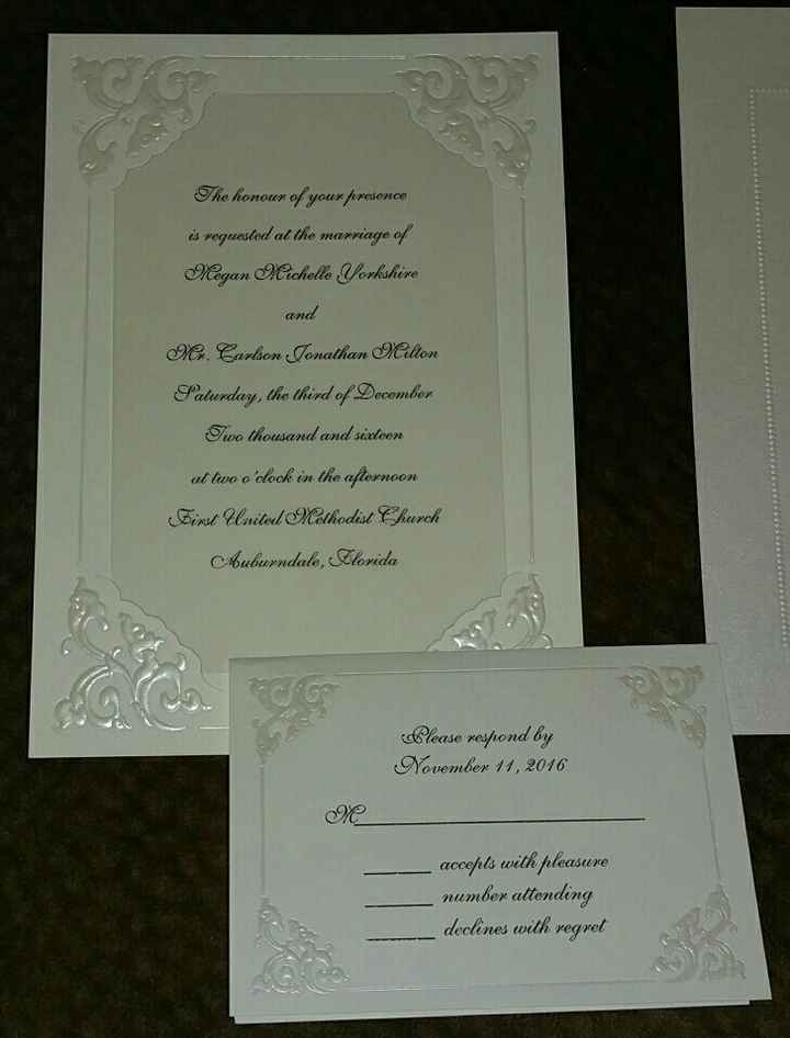 Show me your invitations that you had printed from an online printer!