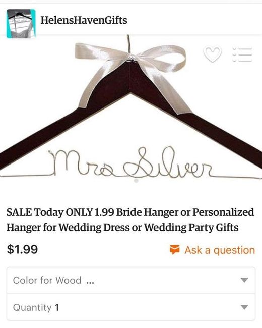 If you need a bridal hanger