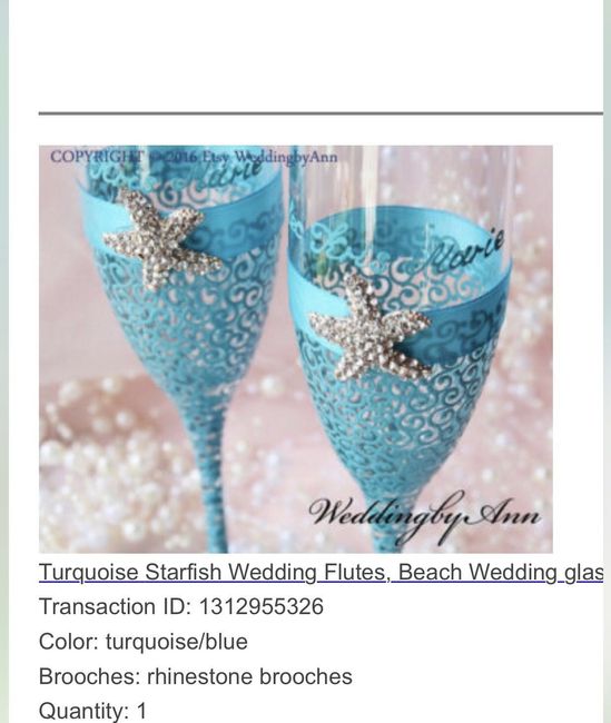 Champagne flutes and cake cutting sets!
