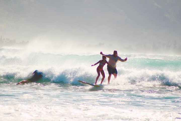 Surfing in Hawaii