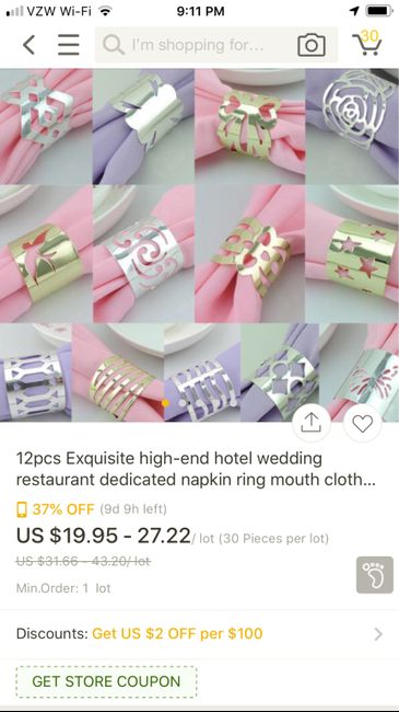 Where to find pretty Napkin Rings? - 2
