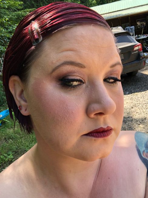 Diy makeup trial! What do you think? Glam/goth 1