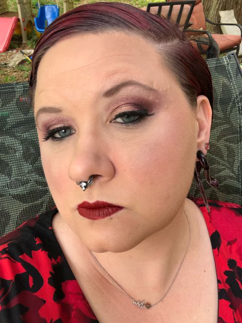 Diy makeup trial! What do you think? Glam/goth 5