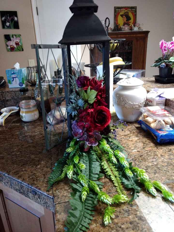 Centerpieces are getting worked on! What do you think? - 2