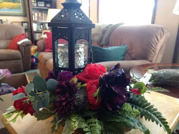 Centerpieces are getting worked on! What do you think? - 1