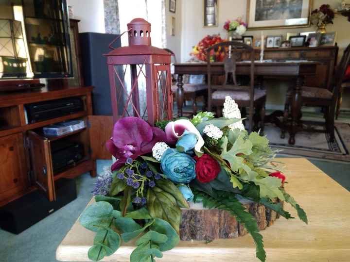 Centerpieces are getting worked on! What do you think? - 2