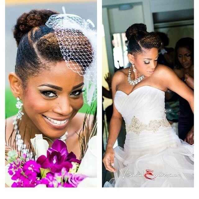 Destination wedding hairstyle - afro textured hair