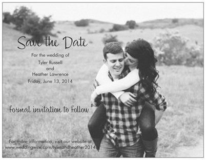 Save The Date...I can't write STD cause my brain goes somewhere else! lol