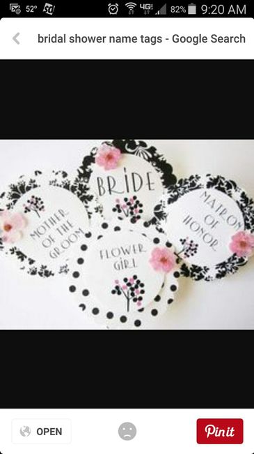 Name tags for shower