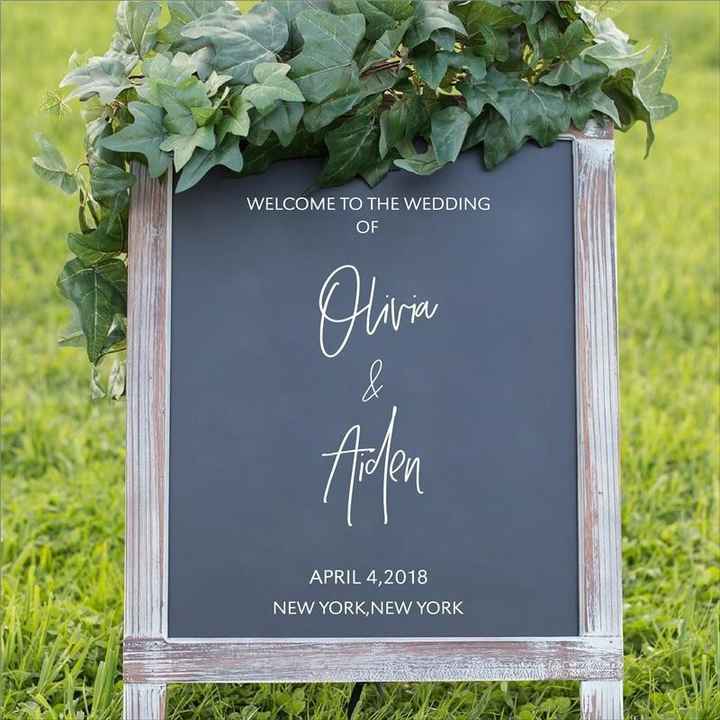 Wedding sign