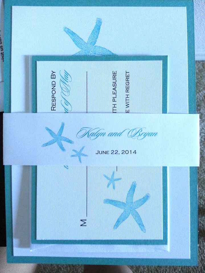 Received our invitations in the mail today