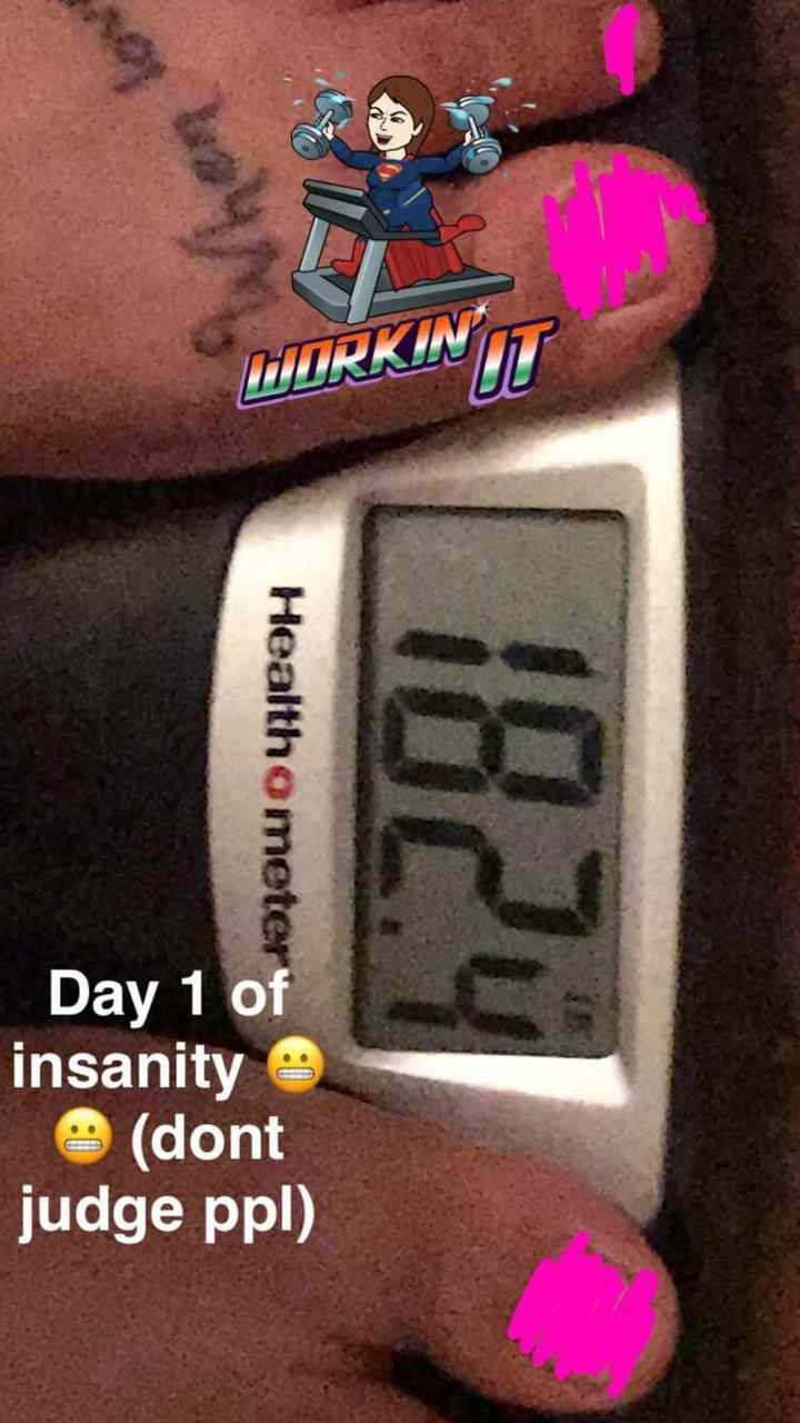 Day 1 of insanity;starting with 182 lbs