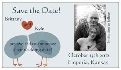 Ordered our Save The Dates