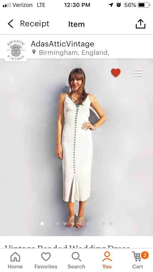 Front of dress