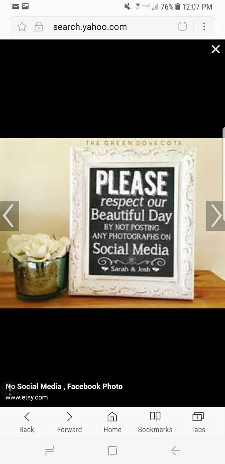 Unplugged wedding sign suggestions