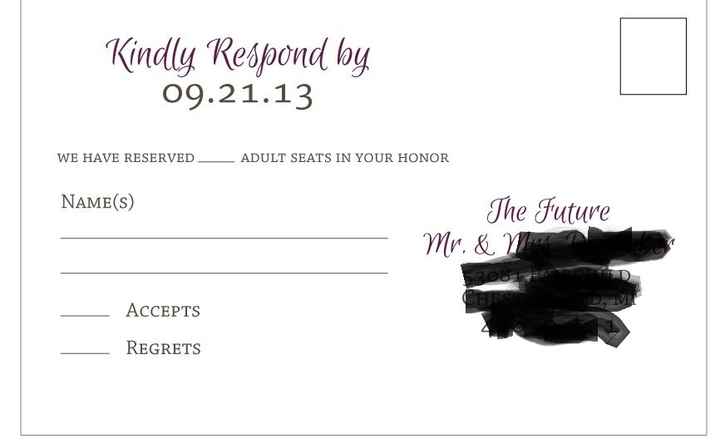 My invitations! Any suggestions before going to printer?