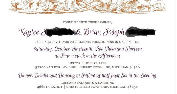 My invitations! Any suggestions before going to printer?