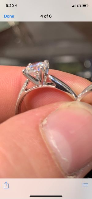 Engagement ring downsized, looks a little different 3