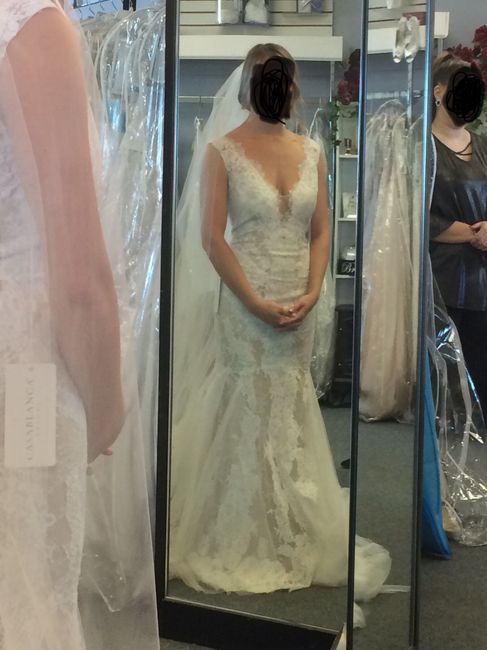  Committing to a dress. - 2