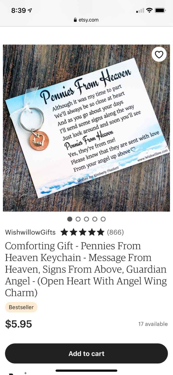 Memorial ideas for mother of groom? - 1