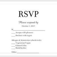 RSVP Question..Food Intolerance?