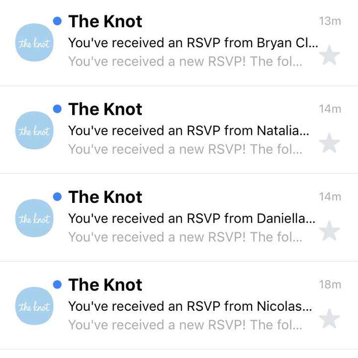 i love getting the rsvp cards back :d - 1