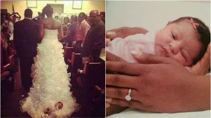 Anyone thought about attaching their baby to their wedding dress?? CRAZY People!