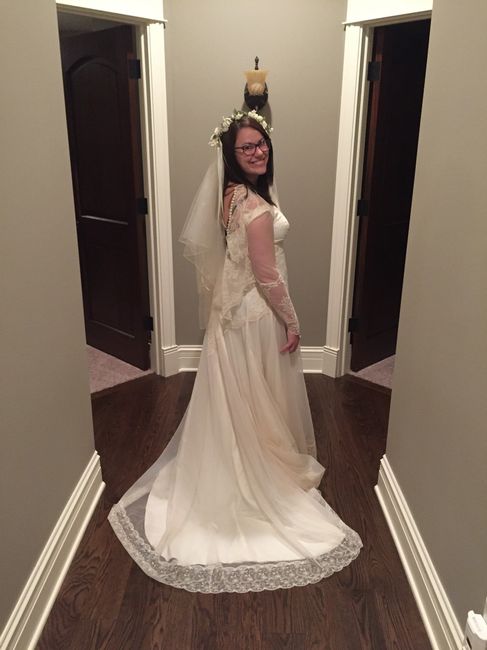 Wearing your mothers gown