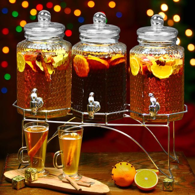 TIP: affordable mason jars/glass drink dispensers