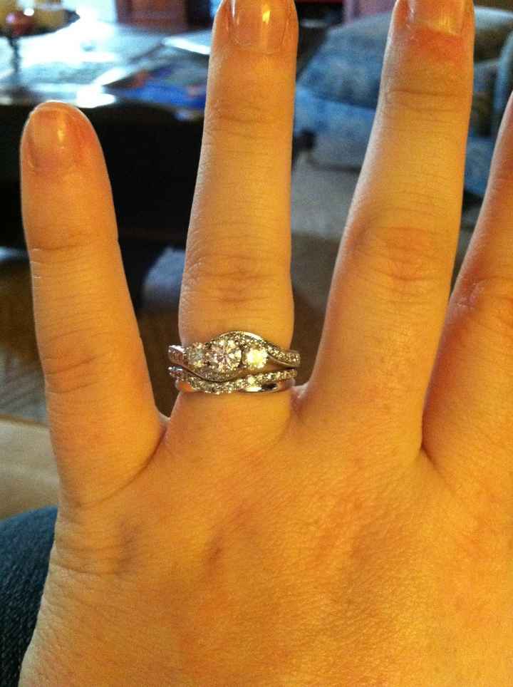 I'd love to see everyone's engagment rings.