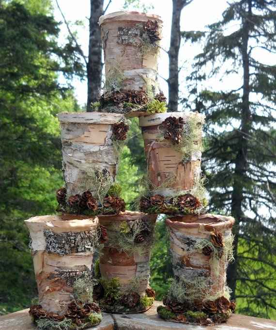 Birch wood vases!!