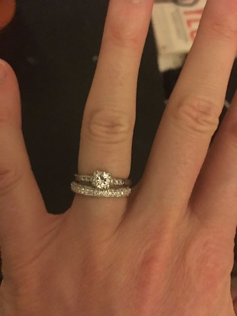 CZ wedding band with a diamond engagement ring?