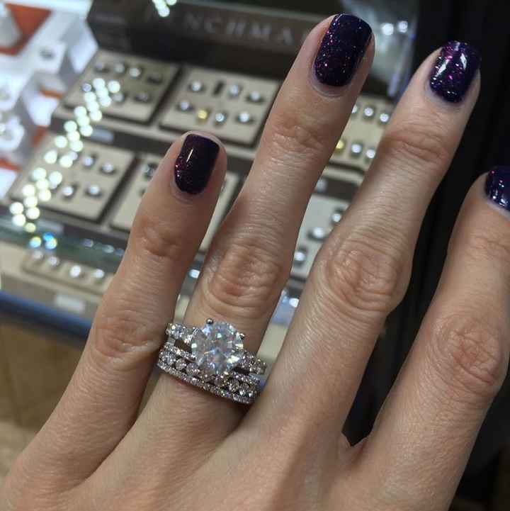 Making engagement ring look bigger with stackable rings?