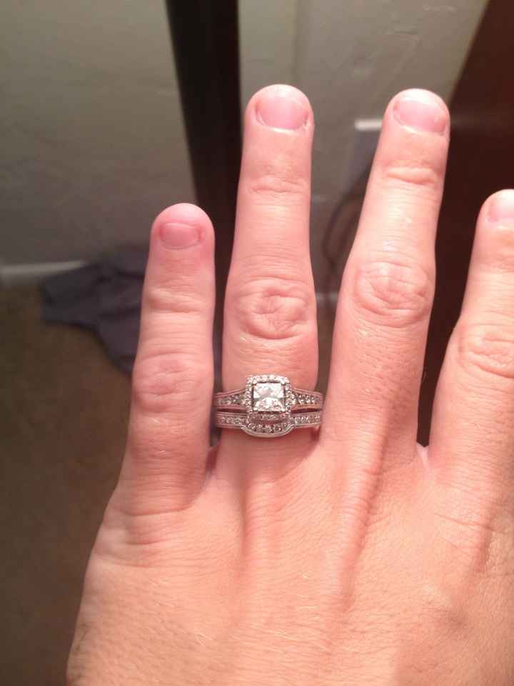 Post your engagement rings... after the wedding band was added!