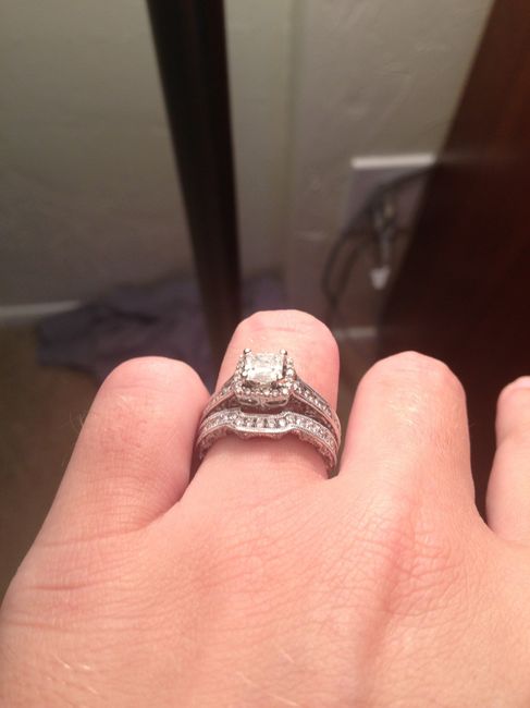 Post your engagement rings... after the wedding band was added!