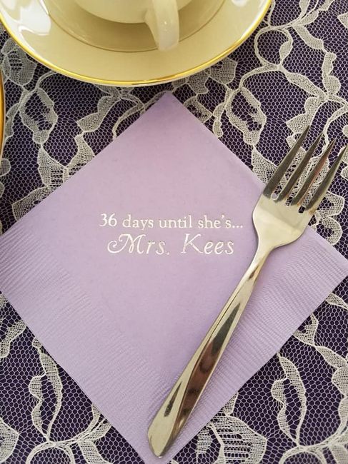 The napkins on the table