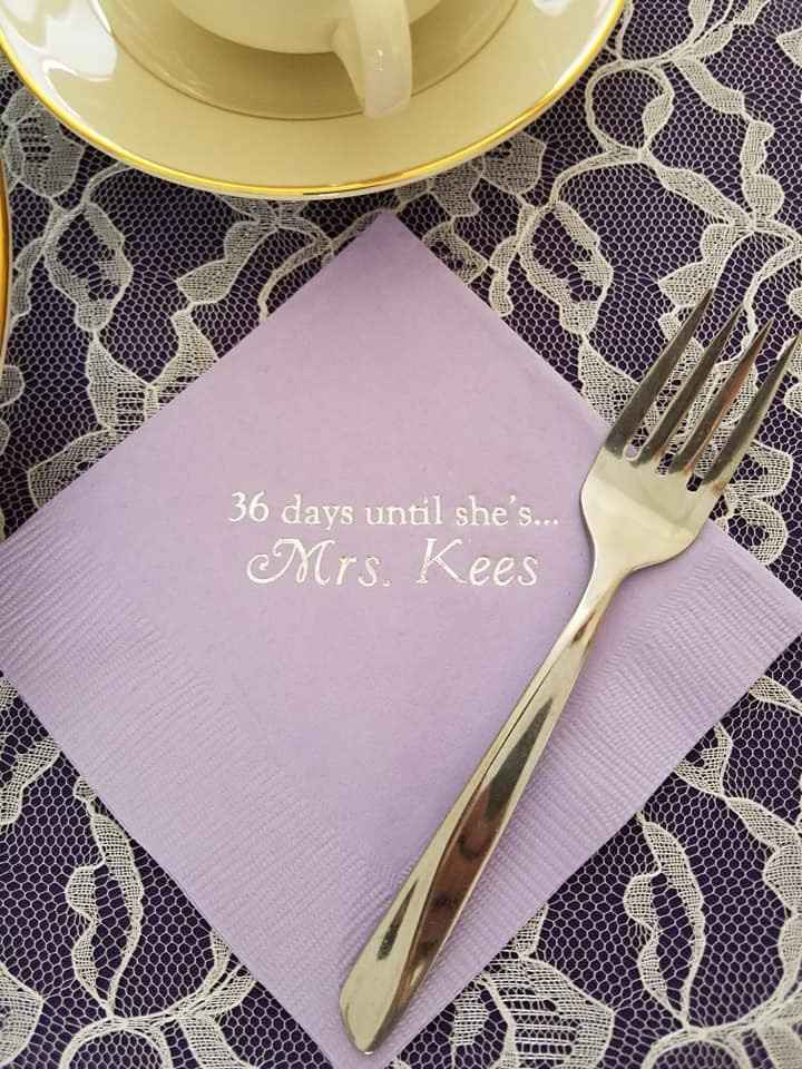 The napkins on the table