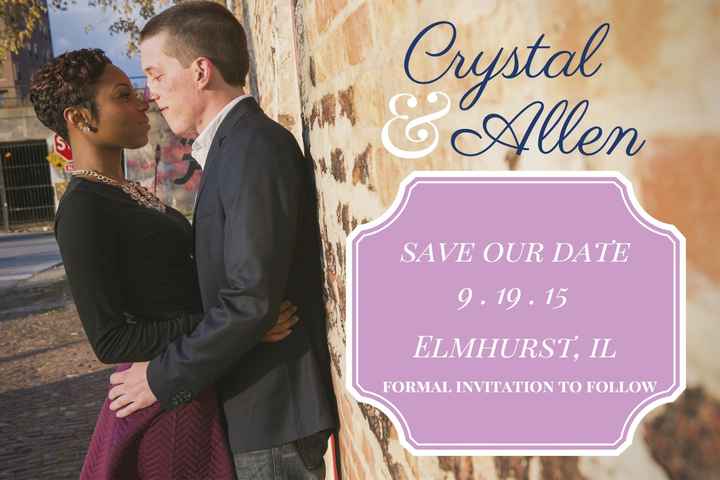 SAVE THE DATES ARE IN!!!