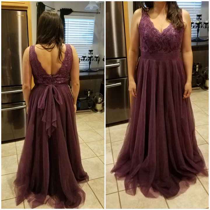 My MOH in her dress, just need to fix the length a little