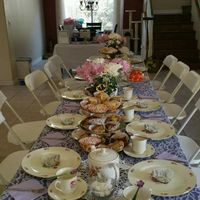 The table - loose leaf tea and tons of tea party foods 