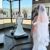 To add a slit or not to add a slit to my wedding dress. - 2