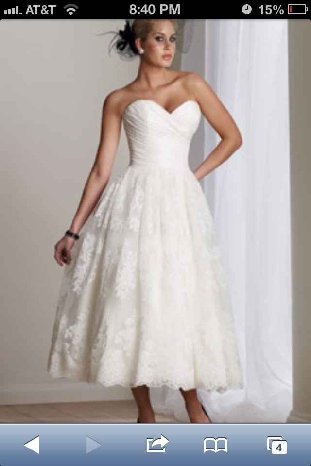 Tealength wedding dresses?  Opinions?