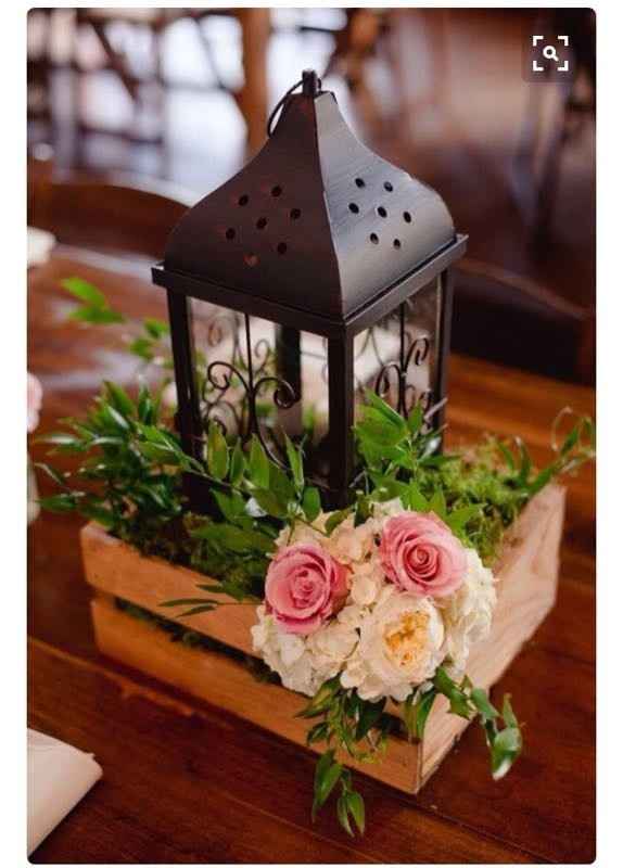 Wooden crate centerpiece