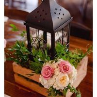 Wooden crate centerpiece