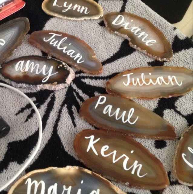 DIY favors/placecards in progress!!!