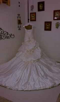 The dress saga is finally over!  My dress is done!  What do you think? (Pics)