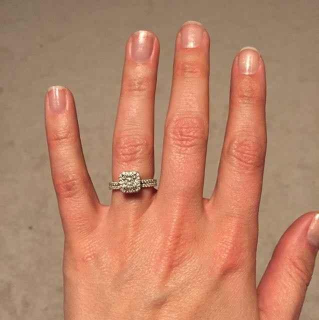 Ladies with halo rings, show me your straight wedding bands!