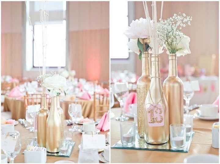 Wine bottle centerpieces