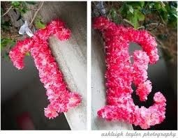 Flower/Moss/Yarn Initials