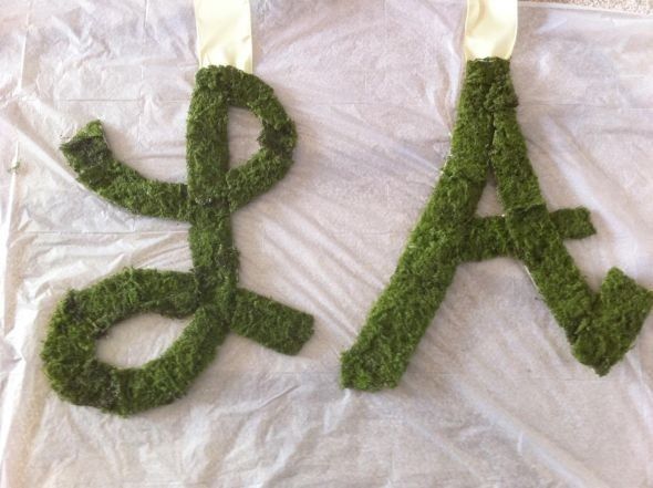 Flower/Moss/Yarn Initials